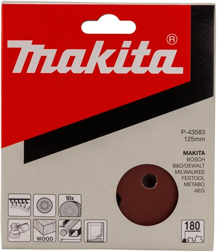 Makita Accessoires schuurschijf k180 125 red v. - p-43583