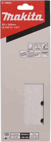 Makita Accessoires Makita schuurvel 185x93 k120 vlc whi. - e-19663