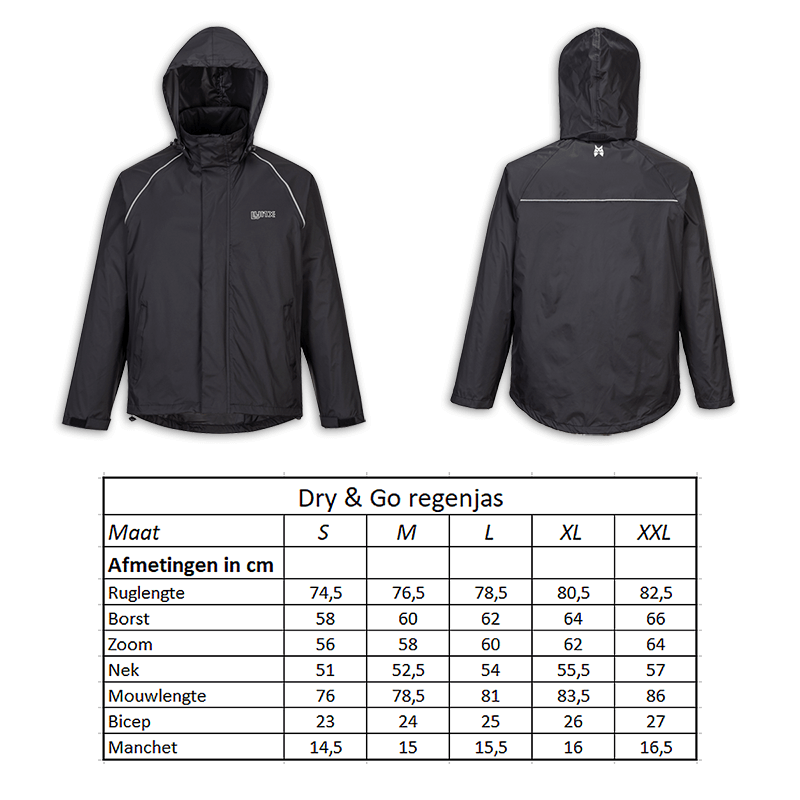 Regenjas Dry Go maat L