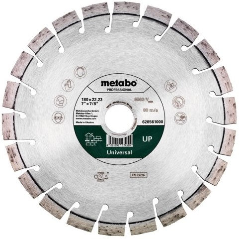 Metabo Accessoires diamant slijpschijf | ø 180x22,23mm | up | universal professional - 628561000