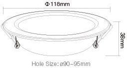 Mi-light Miboxer zigbee rgb-cct led downlighter 6w - led0278