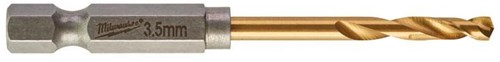 Milwaukee Accessoires metaalboor shockwave hss-g ti. 3.5mm -2pcs - 48894707