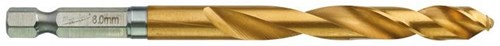 Milwaukee Accessoires metaalboor shockwave hss-g ti. 8mm -1pc - 48894719