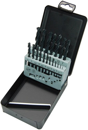 Milwaukee Accessoires set hss-r metaalboren in metalen cassette (19-delig) - 4932352468