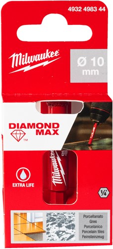 Milwaukee Accessoires Milwaukee tegelboor | diamond max™ | 1 4 nat droog boren | 10 mm 1 4 hex - 4932498344