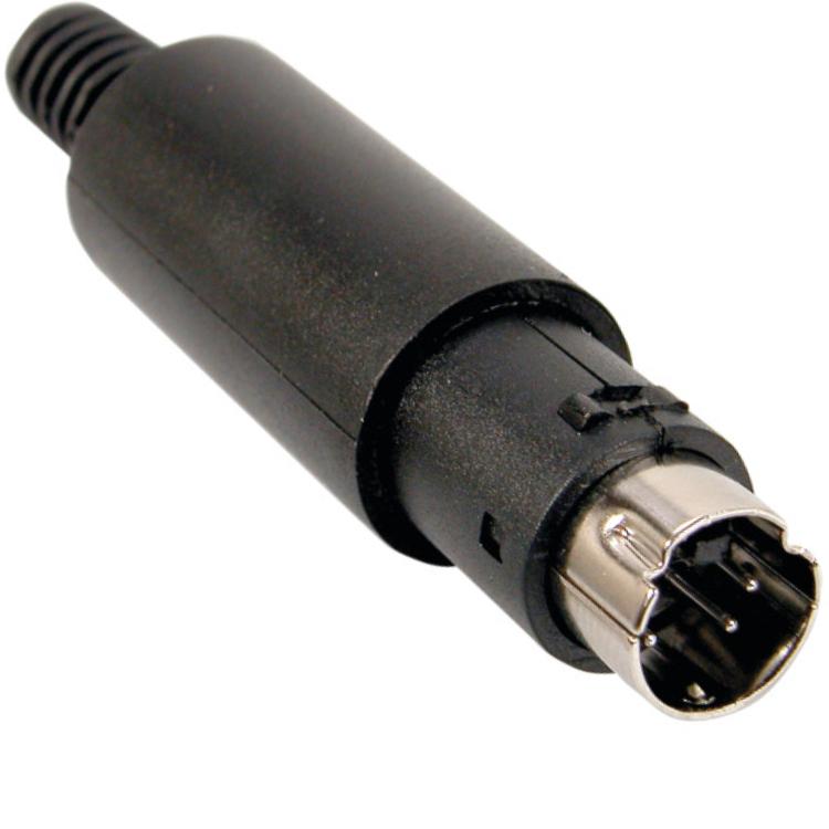 Mini-DIN-Plug 8-pole ED-DIO-M 08 with strain r.