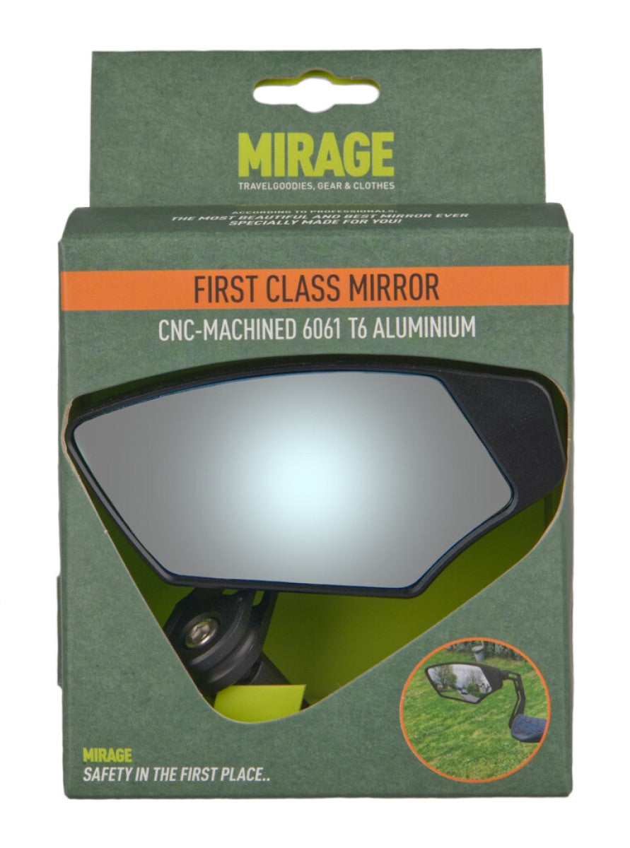Mirage Spiegel links first class dimmend glas - bar-end bevestiging - zwart