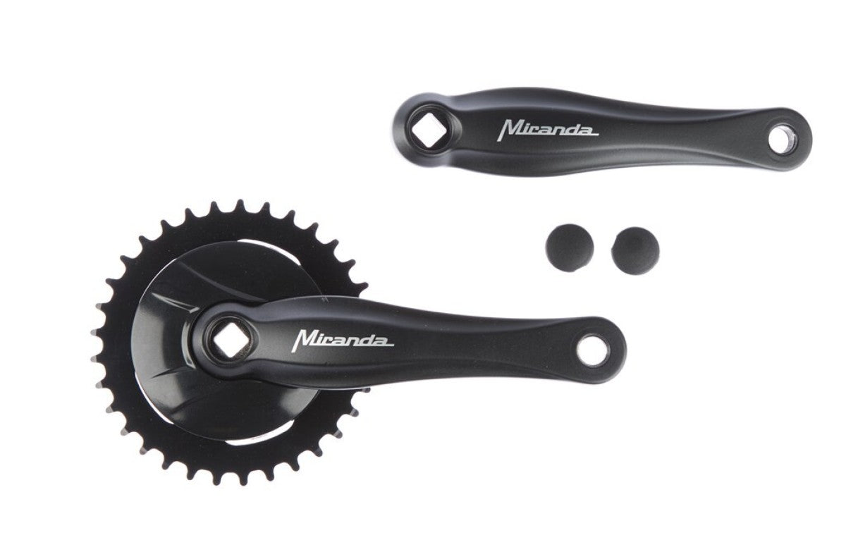 Buzaglo Miranda crankstel 38t. beta 1 alu + disk 92 mm. zwart gazelle