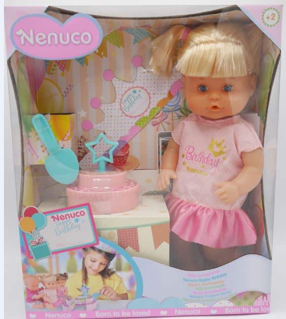 Famosa Nenuco happy birthday pop met taart