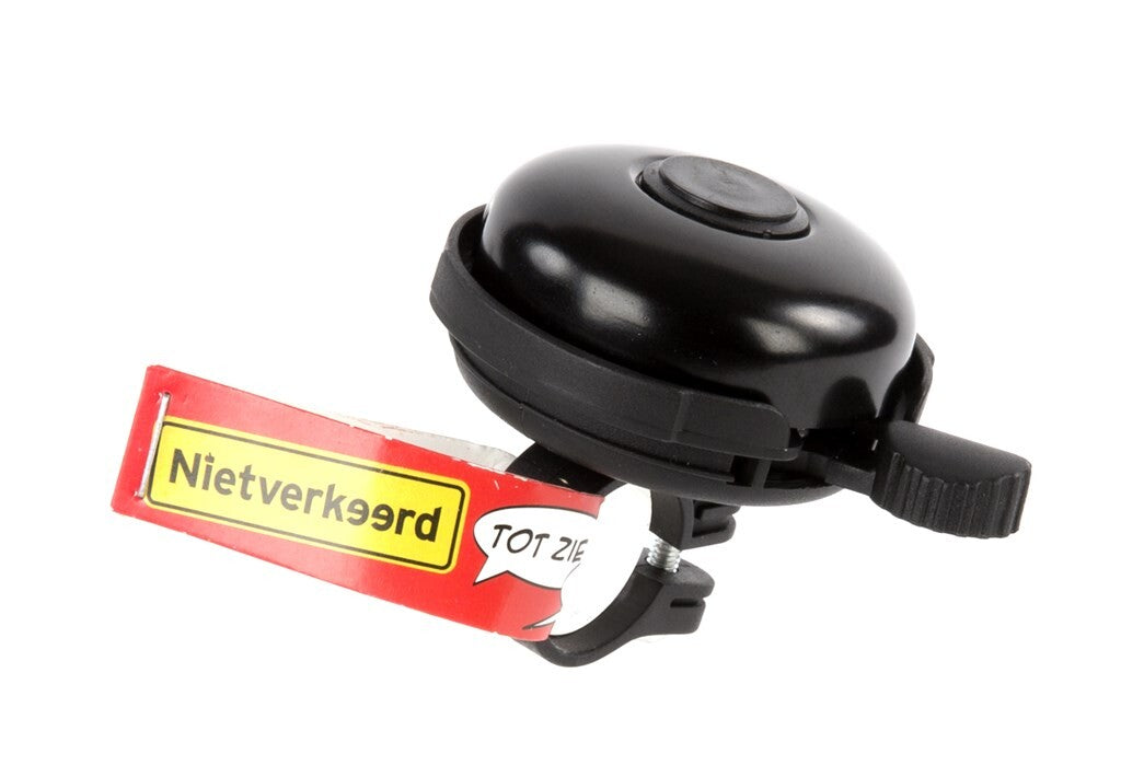 NietVerkeerd N v bel ø55mm alu nylon klepel bevestiging, zwart