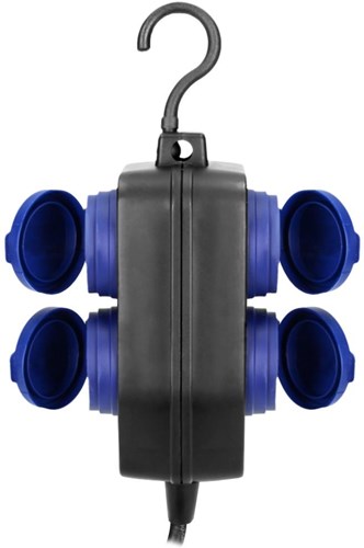 Enzo Orno hangkoppeling zwart ip44 h05 3x1,5qmm 10m 4v met klep - 6871981
