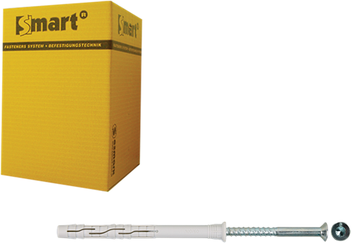 Pgb-Europe smart | raamplug +schroef vzk tx ø 8x100 nzn | 100 st - sm0rptn010801003