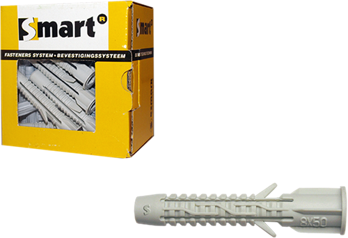 Pgb-Europe smart | universeelplug met boord ø 8x50 ny | 50 st - sm00upn00080050e