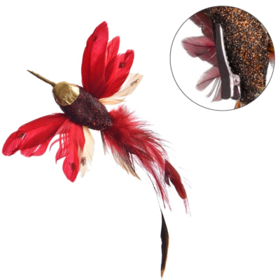 Kolibrie op clip rood 19 cm | 24 stuks