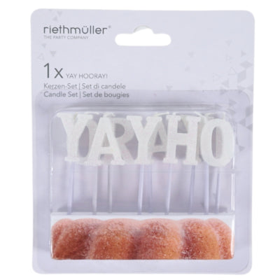 Amscan Kaarsen yay hooray! 6 cm set van 11 | 24 stuks