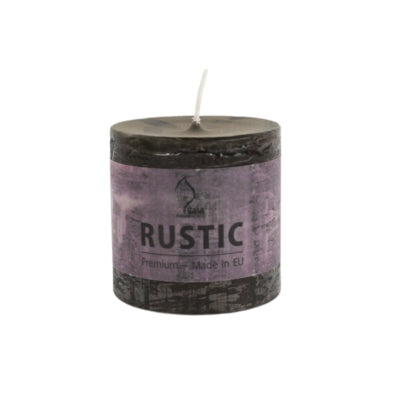 Gala stompkaars rustiek paars 8 x 8 cm | 12 stuks