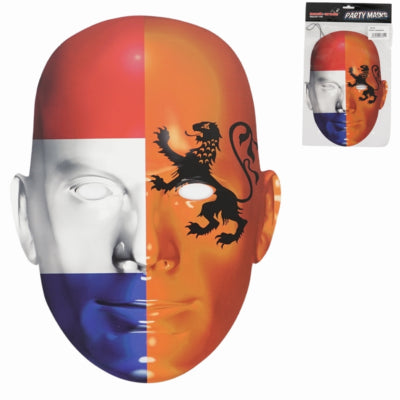 Mask-arade nederlandse vlag masker 28,5 cm | 24 stuks