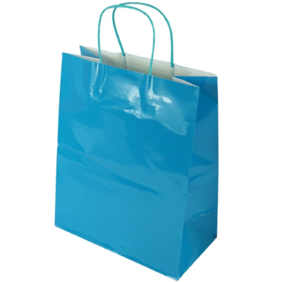 Geschenktas met hengsel XL blauw 32 cm | 60 stuks