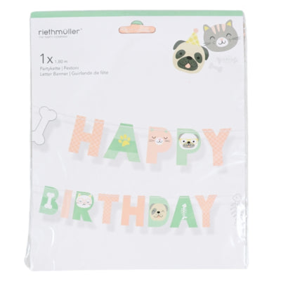 Amscan Slinger happy birthday hond kat 180 cm | 20 stuks
