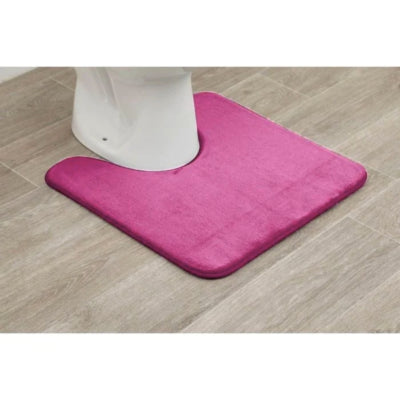 WC mat paars polyester 45 x 50 cm | 16 stuks