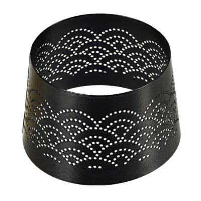 Spaas (r) kapje voor kaarsen lace zwart 8,5 cm | 36 stuks