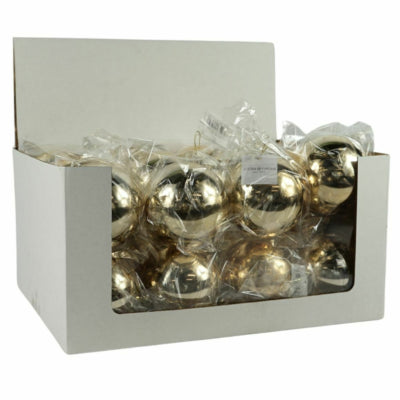 Kerstbal goudkleurig 10 cm | 24 stuks