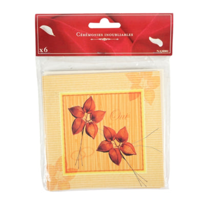 Kennisgevingskaarten Huwelijk nature 12 cm 6 stuks | 24 stuks