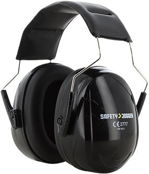 Safety Jogger lichtgewicht oorkappen met gedempte hoofdband | zwart - sw9200uni