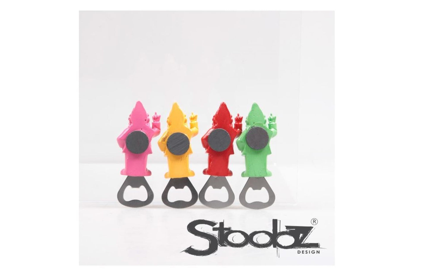 Stoobz Design Kabouter f*ck you flesopener magneet 9cm