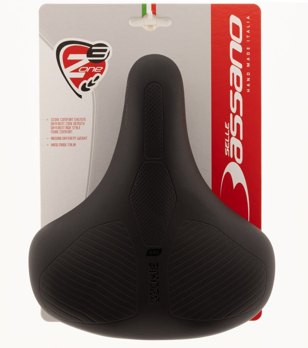 Selle Bassano Selle bassano zadel volare suprema xxl zwart m elastomeer