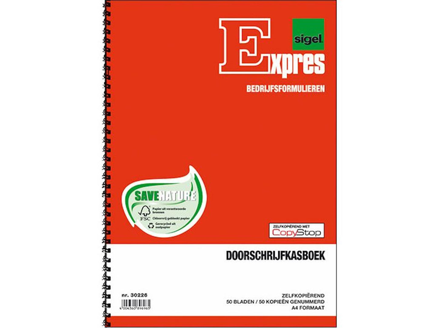Kangaro Doorschrijf kasboek a4 2x50bl + spiraal