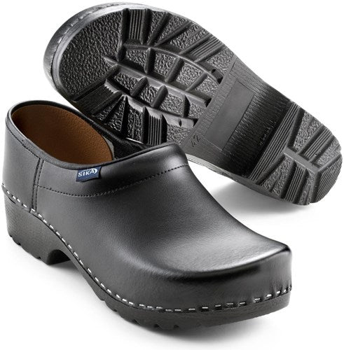 SIKA 124 klomp traditionel dichte hak pu zwart - maat 46 - 16.089.075.46