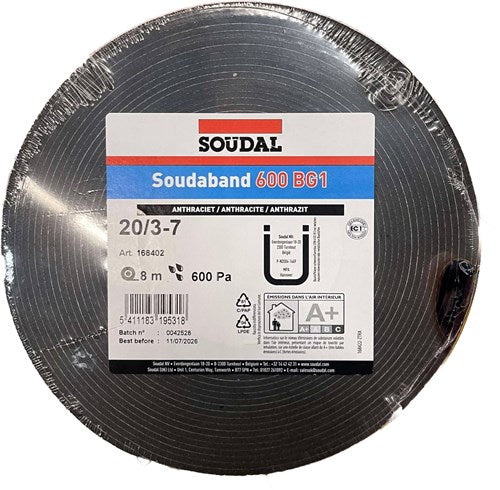 Soudal 168402 soudaband 600 bg1 20 3-7 anthr.1m(8m) - 168402