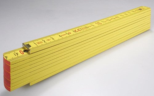 Stabila duimstok, 707 geel hout 2m - 01304