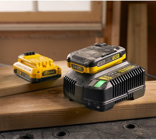 Stanley Powertools Stanley fatmax sfmcb12d2 v20 18v startset | 2x 2.0ah + 2a lader - sfmcb12d2-qw