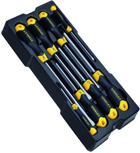 Stanley Handgereedschap transmodule cushiongrip schroevendraaiers 8-delig - stmt1-74181 - stmt1-74181