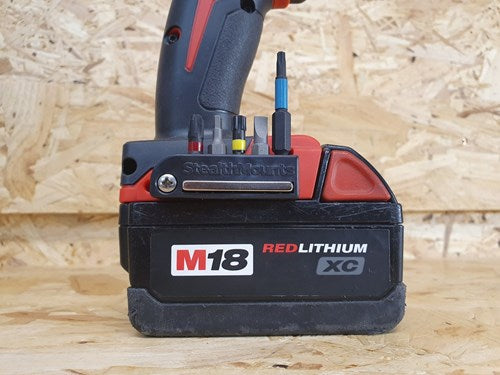 StealthMounts bithouder voor milwaukee m18 | zwart | 2 stuks - bh-mw18-blk-2
