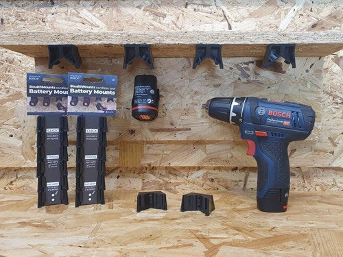 StealthMounts bm-bo108-blk-6 accuhouder voor bosch 10.8 12v | zwart | 6-pack - bm-bo108-blk-6