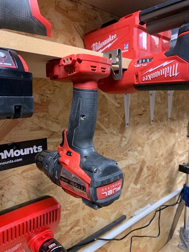 StealthMounts tm-mw18-red-4 machinehouder voor milwaukee m18 | rood | 4-pack - tm-mw18-red-4