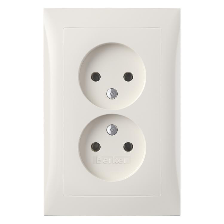 Berker Inbouw stopcontact - 2-voudig