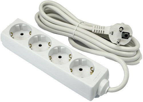 Stroomlijn tcd ra 4-voudig 5 meter snoer wit - 6672563