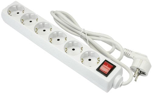 Stroomlijn tcd ra 6-voudig 5 meter snoer wit - 6672013