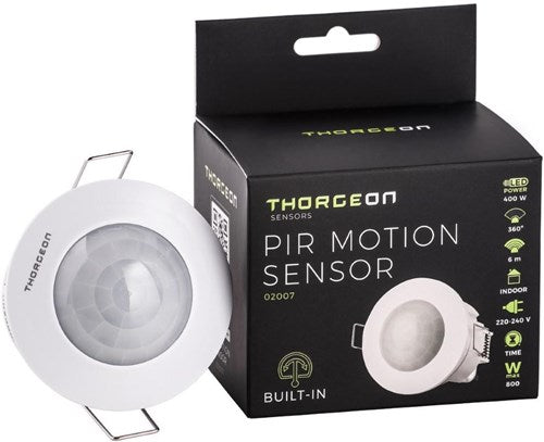 Enzo Thorgeon bewegingsmelder inbouw plafond 360 graden plat wit - 3900526