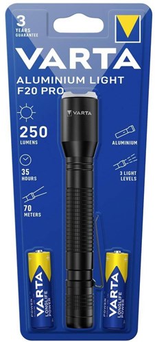Varta Zaklamp aluminium light f20