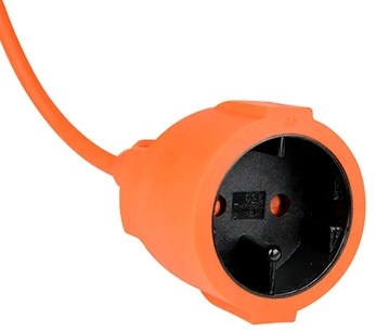 Enzo Verlengsnoer | pvc | oranje | 2x1,5qmm | 20m | technik