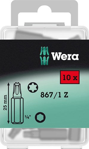 Wera 867 1 z torx® bits, tx 25 x 25 mm (10 bits pro box) - 1 stuk(s) - 05072409001