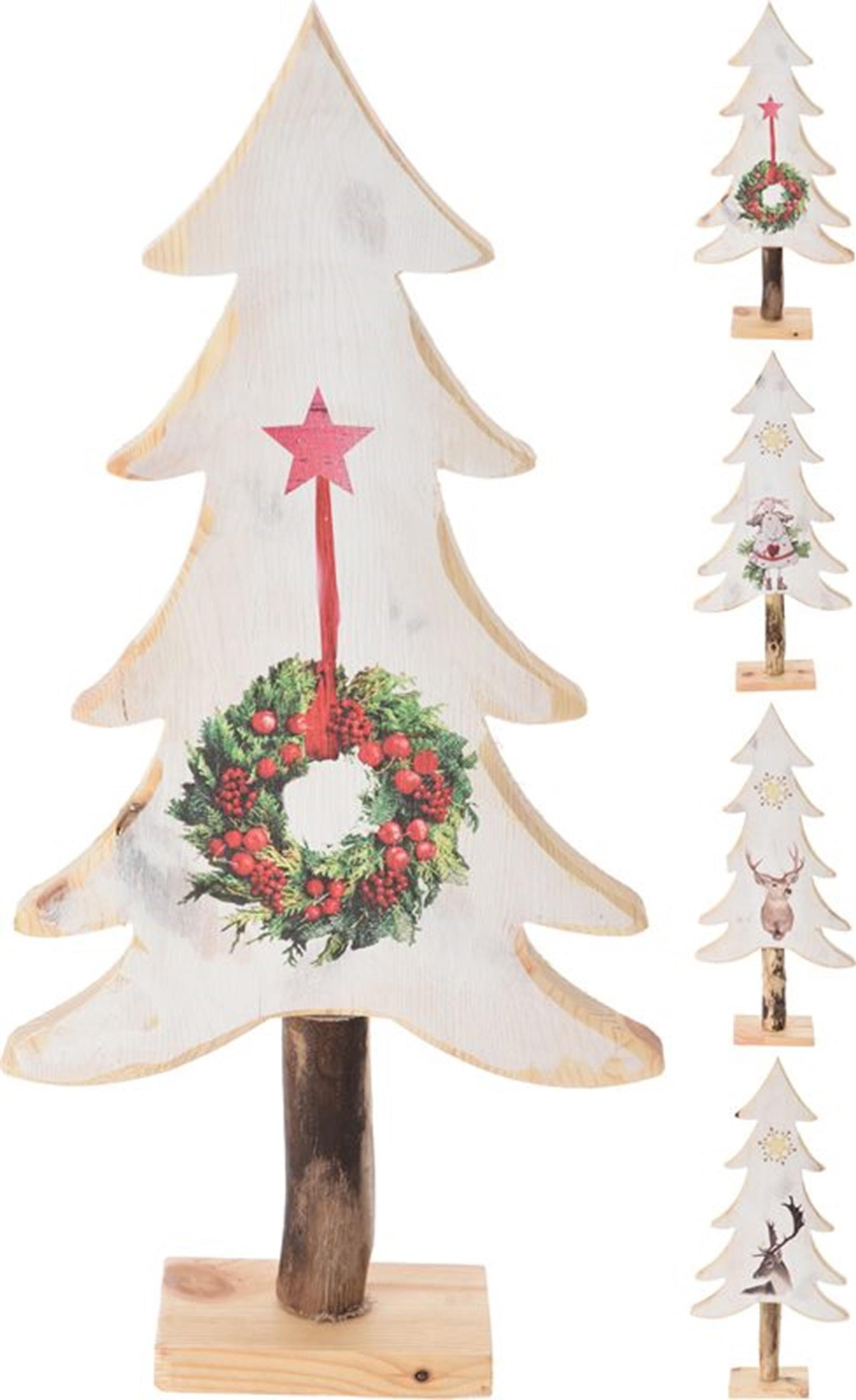 Home Styling Kerstboom met kerst print 40cm