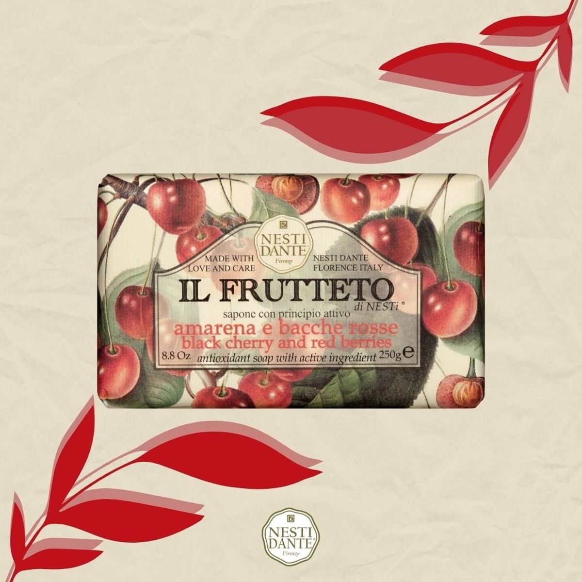 Nesti Dante il frutteto black cherry red berries zeep 250gr.