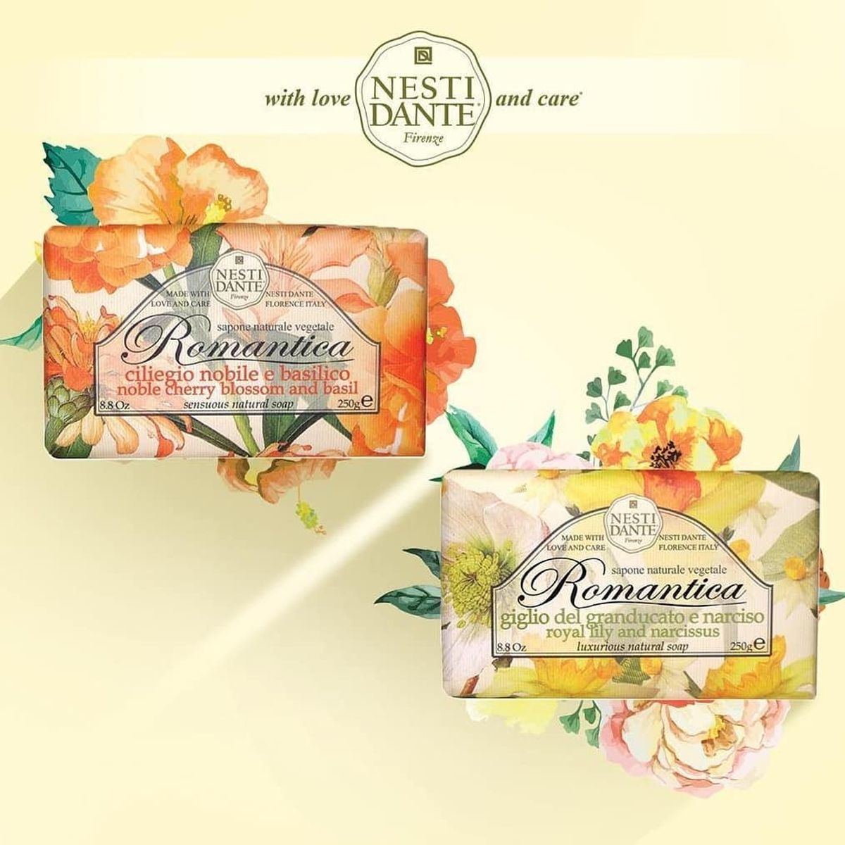 Nesti Dante romantica royal lily narcissus zeep 250gr.