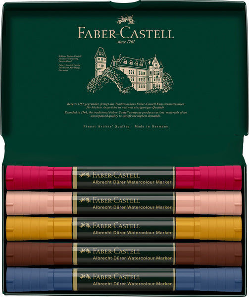 Faber Castell fc-160307 wk25aquarel marker fc albrechtdürer 5 stuks portrait
